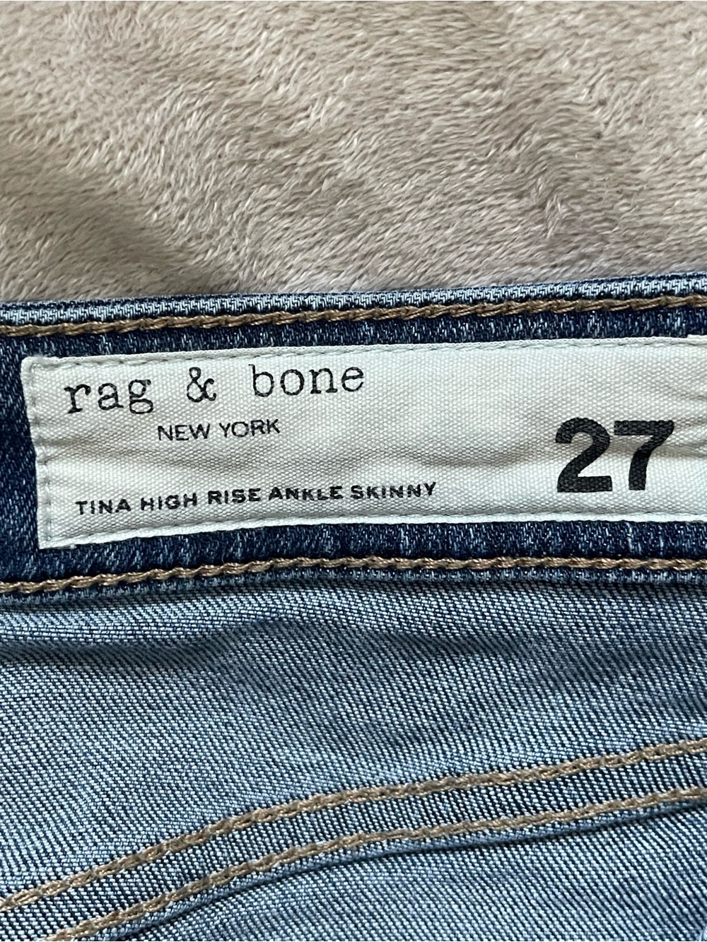 Rag & Bone Tina High Rise Ankle Skinny Jeans size 27